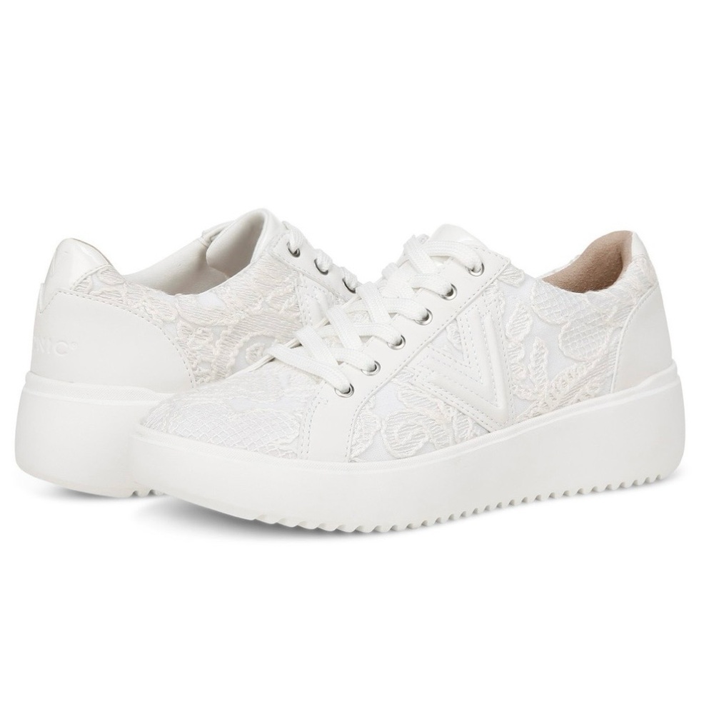 Vionic Kearny White Lace Platform Sneaker Sz 7